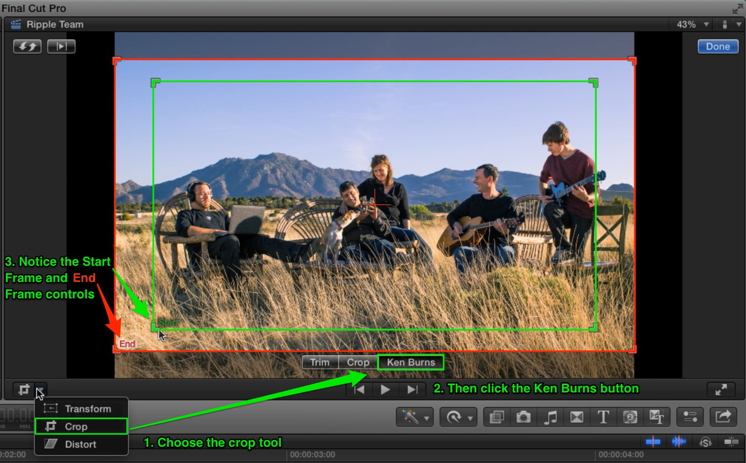 Using the Ken Burns Effect in Final Cut Pro X, Ripple Training: Video editing tutorials for the best editing software for PC and Mac.