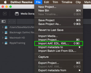 Final Cut Pro X to DaVinci Resolve 12.5 and Back, Ripple Training: Video editing tutorials for the best editing software for PC and Mac.