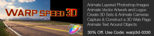 Warp Speed 3D in Motion, Ripple Training: Video editing tutorials for the best editing software for PC and Mac.