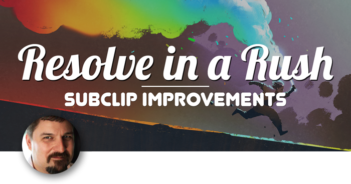 Subclip Improvements in Resolve 15, Ripple Training: Video editing tutorials for the best editing software for PC and Mac.