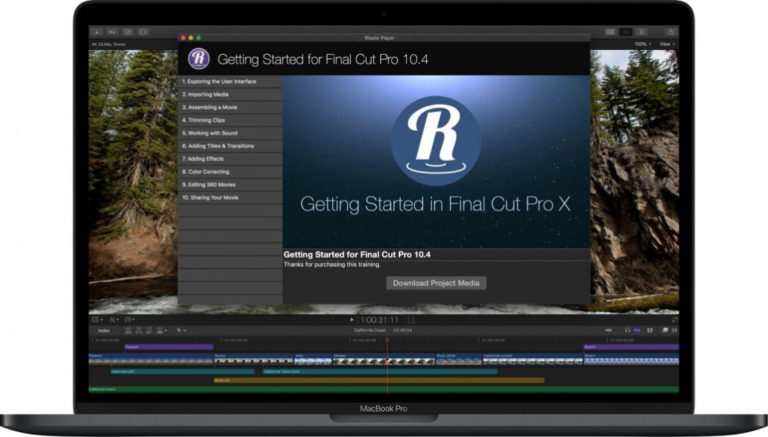 Workflow Extension in FCP 10.4.4, Ripple Training: Video editing tutorials for the best editing software for PC and Mac.