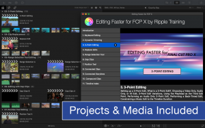 Editing Faster for FCP X, Ripple Training: Video editing tutorials for the best editing software for PC and Mac.
