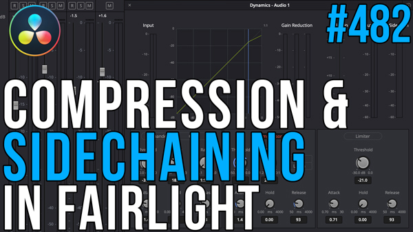 Compression and Sidechaining in Fairlight, Ripple Training: Video editing tutorials for the best editing software for PC and Mac.