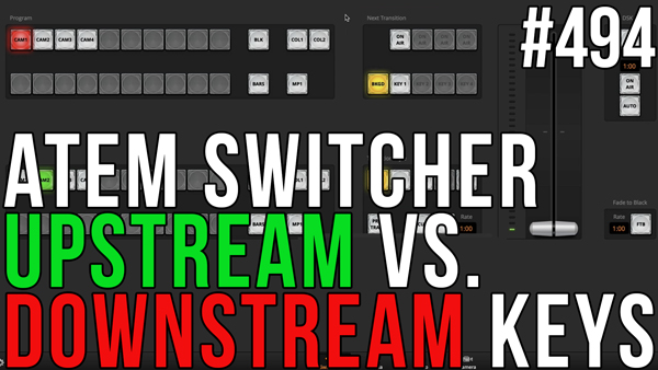 ATEM Switcher Upstream & Downstream Keys, Ripple Training: Video editing tutorials for the best editing software for PC and Mac.