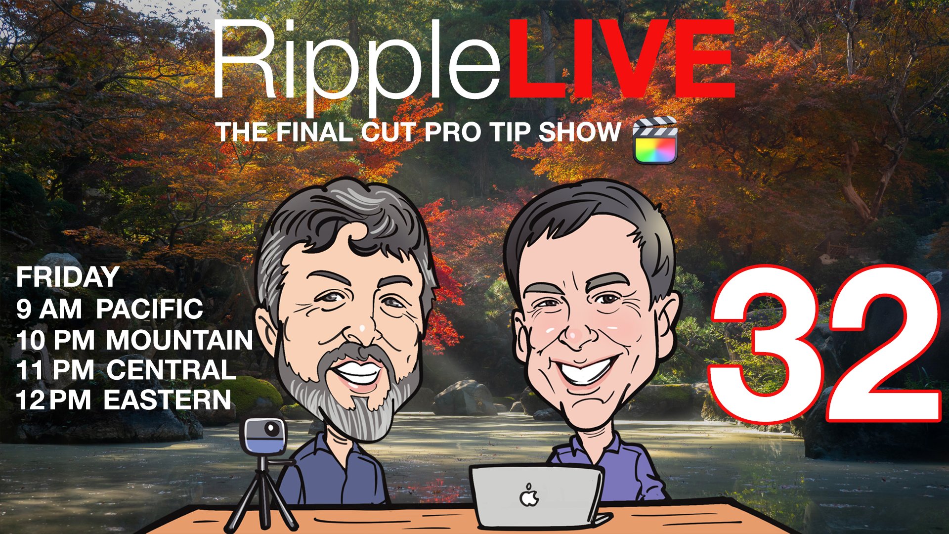 RippleLIVE Episode 32, Ripple Training: Video editing tutorials for the best editing software for PC and Mac.